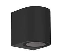 ledscom.de Aplique de pared ALSE downlight para exteriores, negro, aluminio, redondo, incl. Smart Home Lámpara LED RGBW GU10, 5,5W, 473lm
