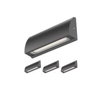 ledscom.de Aplique de pared con 4 LED/luz de escalera SEGIN para exterior, IP54, plano, downlight, antracita mate, cuadrado, 6,2 W, 566 lm, blanco cálido