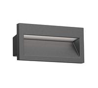 ledscom.de Aplique empotrable LED NOLA, downlight para exteriores, IP54, antracita mate, 140 x 70mm, blanco frío