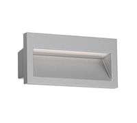 ledscom.de Aplique empotrable LED NOLA, downlight para exteriores, IP54, gris mate, 140 x 70mm, blanco cálido