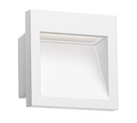 ledscom.de Aplique empotrable LED NOLA, downlight para exteriores, IP54 mate, 90 x 90mm, blanco cálido