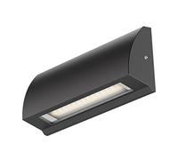 ledscom.de Aplique LED/luz de escalera SEGIN para exteriores, IP54, plano, downlight, negro mate, angular, 3,8 W, 265lm, blanco cálido
