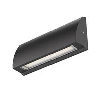 ledscom.de Aplique LED/luz de escalera SEGIN para exteriores, IP54, plano, downlight, negro mate, angular, 6,2 W, 566lm, blanco cálido