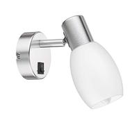 ledscom.de Aplique LUPI con interruptor, llama simple in ilamento de vela LED E14 4,1W 458lm extra-blanco cálido