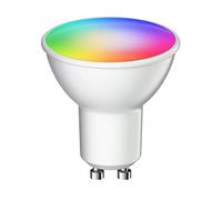 ledscom.de Bombilla LED GU10 RGB, PAR16, blanco cálido - blanco frío (2900-6200 K), 5,5 W, 473lm, 103°, Smart Home, WLAN, Alexa, mate