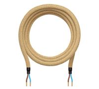 ledscom.de Cable textil, 3 m, beige, 2 x 0,75 mm², revestimiento textil H03VV-F