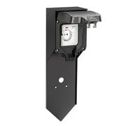 ledscom.de Columna de enchufes para jardín POXO con estaca para el Suelo, para Exteriores, IP65, 1 Toma