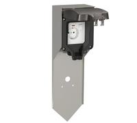 ledscom.de Columna de enchufes para jardín POXO con estaca para el Suelo, para Exteriores, IP65, 1 Toma