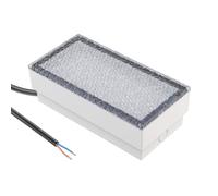 ledscom.de Empotrable de suelo para adoquines LED CUS para exteriores, IP67, angular, 20 x 10cm, 2,8 W, 251lm, blanco cálido