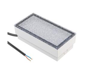 ledscom.de Empotrable de suelo para adoquines LED CUS para exteriores, IP67, angular, 20 x 10cm, 2,9 W, 228lm, blanco frío