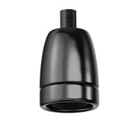 ledscom.de Enchufe E27, porcelana, negro, 230V AC, máx. 300W