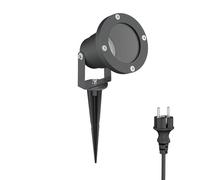 ledscom.de Foco de jardín DUK antracita con piqueta de suelo para exteriores, IP65, 1x GU10 máx.15W