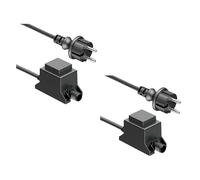 ledscom.de Fuente de alimentación LED con transformador de 2x 10 W para el sistema de conexión NEMO, con conector, 12 V CA, negro, IP65
