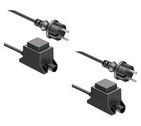 ledscom.de: Fuente de alimentación/transformador LED de 2 x 10W para sistema de conexión NEMO, conector, 12V AC, color , IP65 – Tamaño 2 unidades (paquete de 1), potencia de salida: 10W