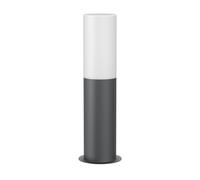 ledscom.de GROPO luz de camino/luz de bolardo para exteriores con cubierta de cristal auténtico de primera calidad - resistente a los rayos UV, no amarillea, IP44, 41 cm, antracita 1x E27 máx.
