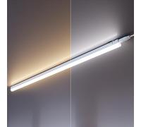 ledscom.de Juego de 3 lámparas LED para debajo de los armarios Rigel, cada una de 87,3cm, temperatura de color ajustable /, 29,775W, cada una 1122lm