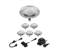 ledscom.de Lámpara de pie LED Bunda, 2 luces, para exterior, transitable, blanco frío, juego de 6