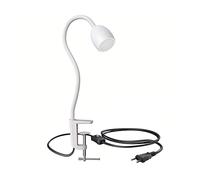 ledscom.de Lámpara de pinza GU10 KLUK con cuello de cisne, blanco in U10, blanco, 6,74W 630lm
