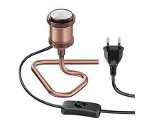 ledscom.de Lámpara de sobremesa RETRA, interruptor, bronce, 1x E27 máx. 60W