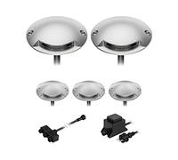 ledscom.de Lámpara de suelo LED Bunda, 1 lámpara, para exteriores, transitable, blanco cálido, juego de 5