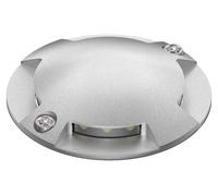 ledscom.de: Lámpara de suelo LED, marcador de camino BUNDA para exteriores, IP67, con 4 focos, de aluminio, redonda, 70mm de diámetro, luz blanca fría – 4 focos / Color de la luz: Blanco frío, Juego d