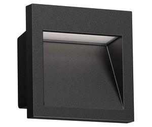 ledscom.de: Lámpara empotrable de LED para pared, modelo NOLA, foco para exteriores, IP54, color mate, 90 x 90 mm, luz blanca cálida