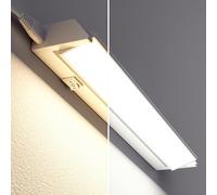 ledscom.de Lámpara LED bajo armario LIWO 35cm, con cable de conexión, orientable, 470lm, blanco cálido/blanco