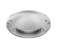 ledscom.de Lámpara LED de suelo, baliza de señalización BUNDA para exteriores, IP67, 2 llamas, aluminio, redonda, Ø 70mm, blanco frío