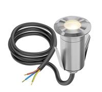 ledscom.de Lámpara LED empotrable de suelo GLOX para exteriores, IP67, aluminio, redonda, 35mm Ø, blanco cálido, mate