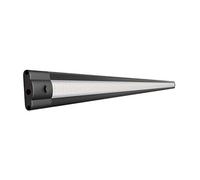 ledscom.de Lámpara LED empotrable SIRIS, negro mate, blanco cálido, 2700 K, plana, 90 cm, 963 lm, 9,5 W, 24 V CC, interruptor, sistema de conexión ATOM, IP20, se requiere fuente de alimentación