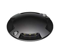 ledscom.de Lámpara LED para el suelo, señalizador BUNDA para exteriores, IP67, 4 lámparas, negro, redondo, 70mm Ø, blanco cálido