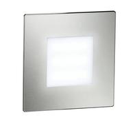 ledscom.de Lámpara LED para escaleras/plafón empotrable FEX para interiores y exteriores, angular, acero inoxidable, 85 x 85 mm, blanco frío