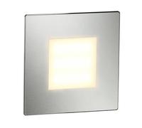 ledscom.de Lámpara LED para escaleras/plafón empotrable FEX para interiores y exteriores, angular, acero inoxidable, 85 x 85 mm, blanco cálido