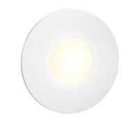 ledscom.de Lámpara LED para escaleras/plafón empotrable FEX para interiores y exteriores, redonda, 85mm Ø, blanco cálido