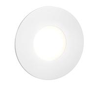 ledscom.de Lámpara LED para escaleras/plafón empotrable FEX para interiores y exteriores, redonda, 85mm Ø, blanco frío