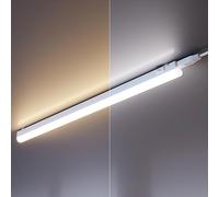 ledscom.de Luminaria LED bajo armario RIGEL, temperatura de color regulable, enchufe, 57cm, 8,8 W, 830lm, blanco cálido/blanco
