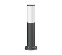ledscom.de Luz de bolardo PORU para uso exterior, IP44, 39cm, antracita, incl. lámpara E27 471lm, blanco extra cálido