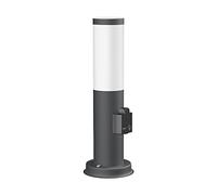 ledscom.de Luz de camino/luz de bolardo PORU para exteriores, IP44, 39 cm, antracita, 1x E27 máx. 40W, toma de corriente