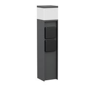 ledscom.de Pilona PODEL para exterior, 39cm, antracita, 2 casquillos, in ombilla G9, 501lm, blanco cálido