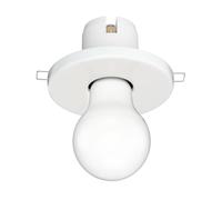 ledscom.de Plafón empotrable de porcelana TELA, blanco, incl. lámpara E27 esmerilado, (blanco cálido, 4 W, 935lm)