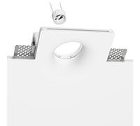 ledscom.de Plafón empotrable GIEDI, escayola, blanco mate, 12 x 12cm, 1x GU10 máx. 15W