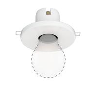 ledscom.de Plafón empotrable TELA, porcelana, blanco brillante, redondo, 99mm Ø, 1x E27 máx. 60W