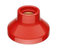 ledscom.de Plafón portalámparas ELEKTRA, porcelana, rojo brillante, 1x E27 máx. 300W