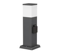 ledscom.de POLLY luz de camino/luz de bolardo para exteriores, IP44, 35 cm, antracita, 1x G9 máx. 10W, toma de corriente