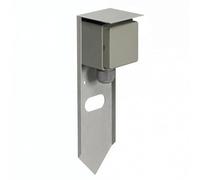ledscom.de Portalámpara de jardín PIWI con piqueta de Suelo para Exteriores, IP44, Individual, Acero Inoxidable, Acero Inoxidable, Angular, 24 cm