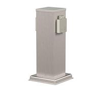 ledscom.de Portalámpara de jardín Polly para Exterior, IP44, 2 vías, Acero Inoxidable, Angular, 27 cm