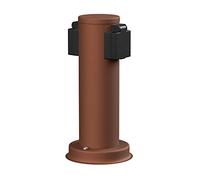 ledscom.de Portalámpara de jardín PORU para Exterior, IP44, 2 vías, Acero Inoxidable, marrón, Redondo, 27 cm