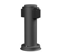 ledscom.de Portalámpara de jardín PORU para Exteriores, IP44, 2 vías, Acero Inoxidable, Antracita, Redondo, 27 cm