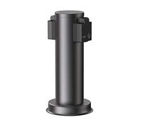ledscom.de Portalámpara de jardín PORU para Exteriores, IP44, 2 vías, Acero Inoxidable, Negro, Redondo, 27 cm