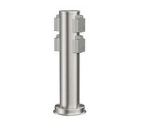 ledscom.de Portalámpara de jardín PORU para Exteriores, IP44, 4 vías, Acero Inoxidable, Redondo, 39 cm